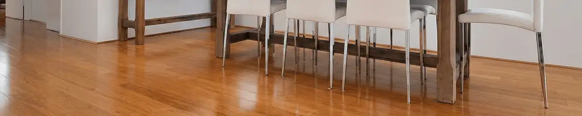 Professionally installed and refinished bamboo flooring in a residential home, showcasing smooth finish and natural wood tones in Anaheim, CA